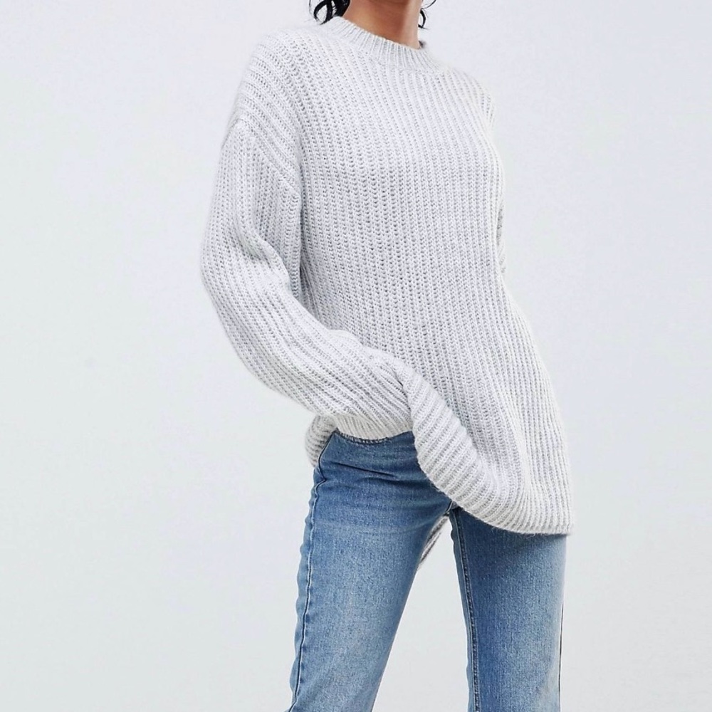 ASOS | Chunky Sweater in Rib with Crewneck